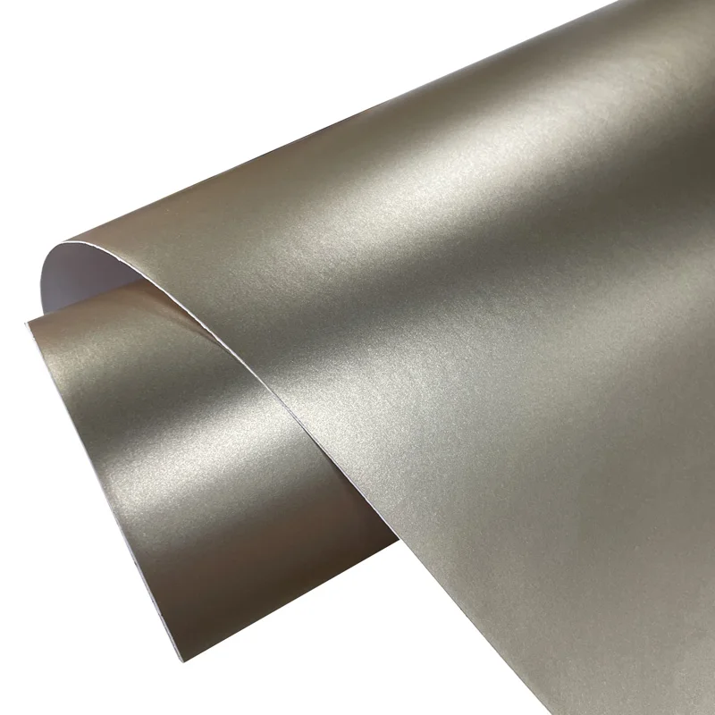 Premium Chrom Matt Champagner Gold Metallic Vinyl Wrap Rolle Selbstklebende DIY Aufkleber Automotive Car Wrapping Folie