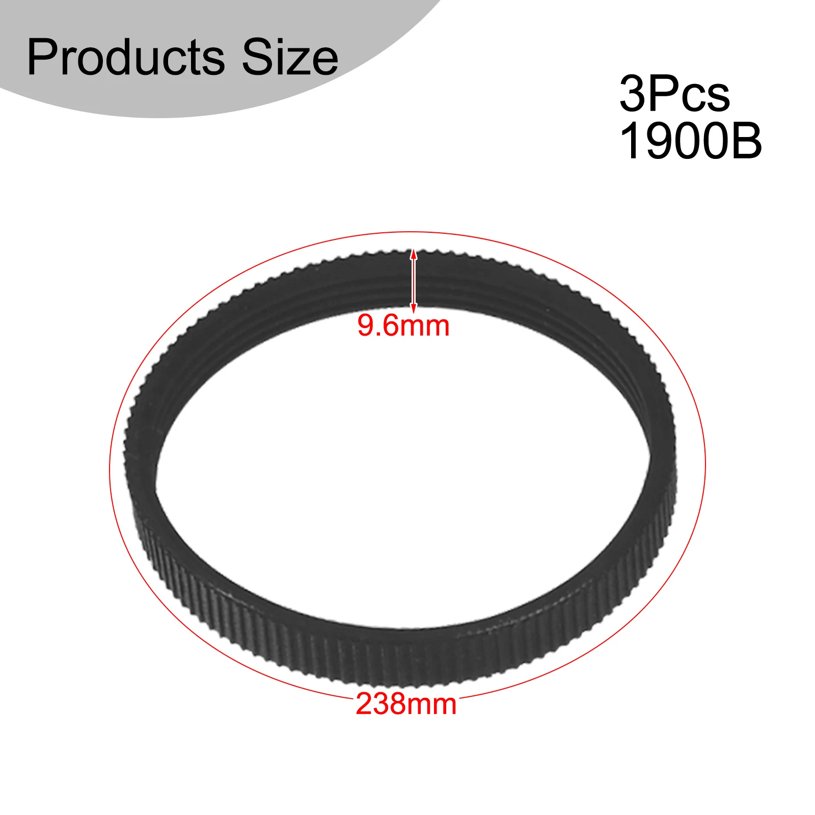 Accessories High Quality Drive Belt Electric Planer Crack Resistance For 1900B 225007-7 N1923B Rubber Power Tool