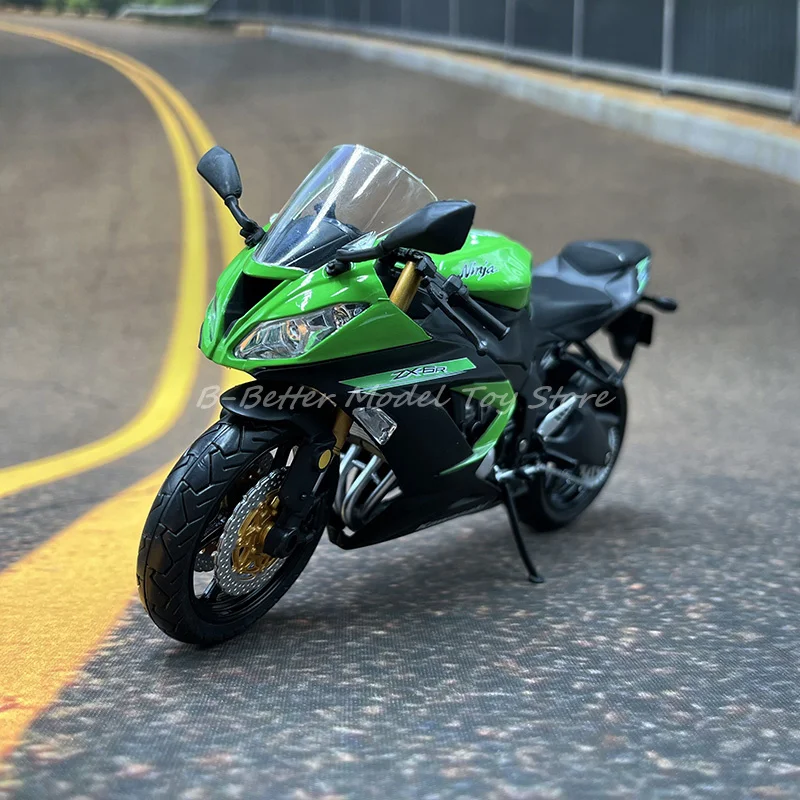 1:12 Diecast Motorcycle Model Toy ZX-6R Sport Bike Miniature Replica