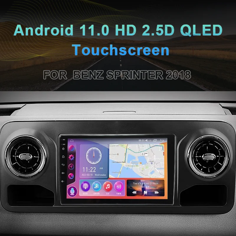 QSZN For Benz Sprinter W907 910 2018 + LHD Car Radio Multimedia Video Navigation GPS 4G Carplay Android 13 Autoradio Stereo DVD