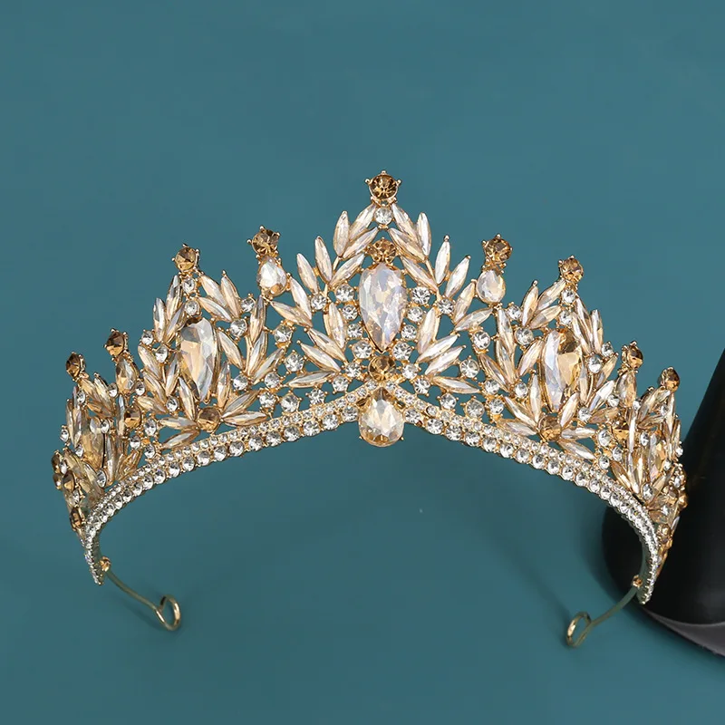 

Baroque Crowns And Tiaras For Women Crystal Queen Princess Bridal Crown For Wedding Hair Accessories Party Prom Hair Jewelry