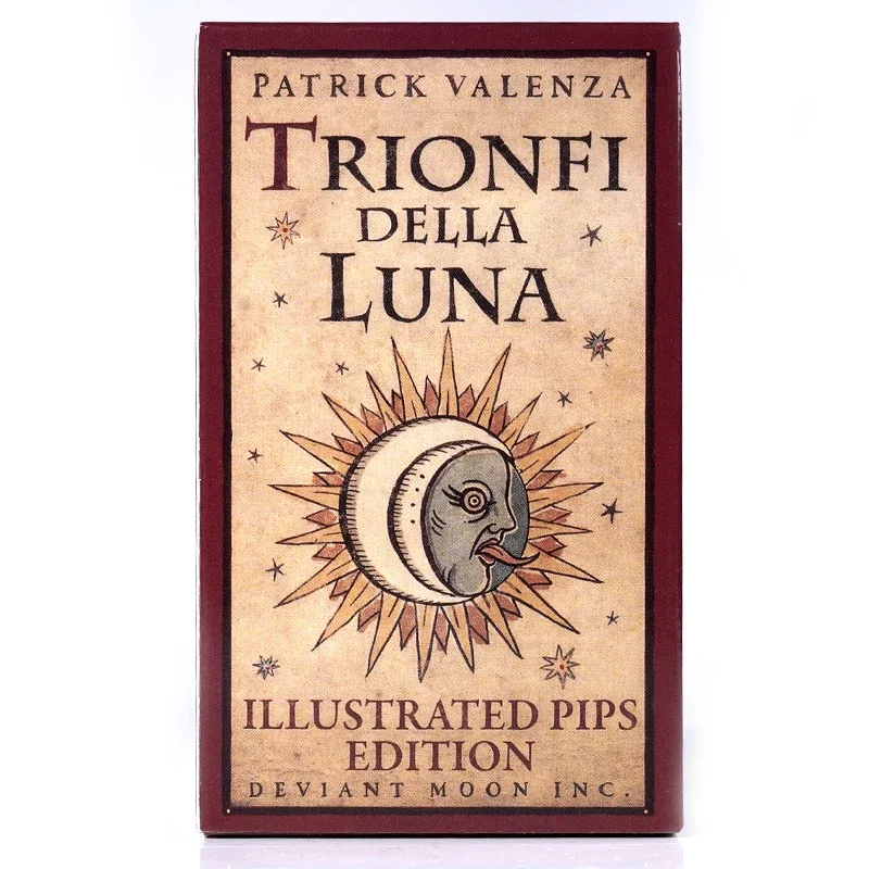 Trionfi della Luna Tarot 78-Card Deck with PDF Guidebook Fortune Telling Card Game Travel version