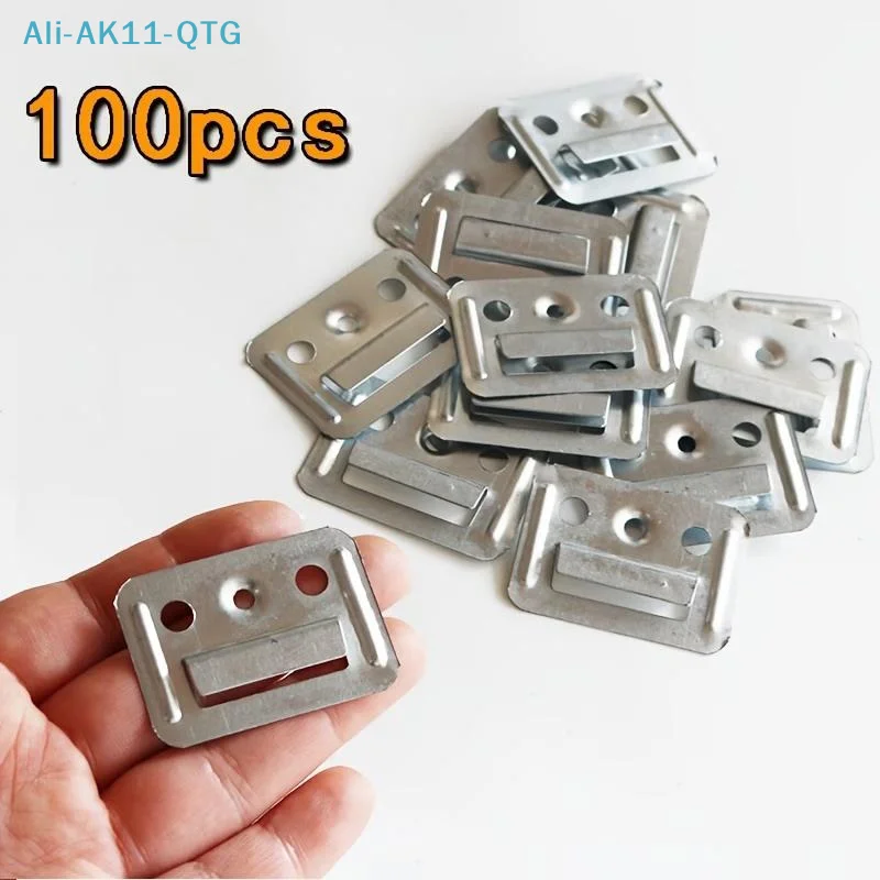 Hot! 100Pcs WPC Wall Panel Clips Metal Clip For Wpc Wall And Ceiling Fluted Cladding Clip Only Indoor And Outdoor Various Sizes