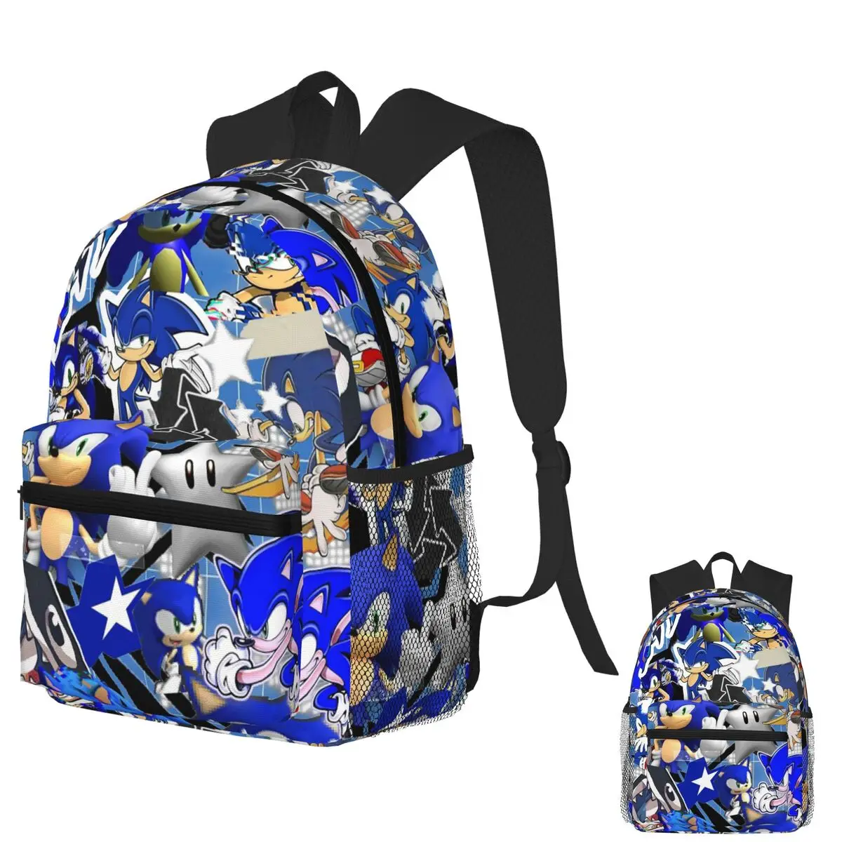 โซนิคเดอะเฮดจ์ฮ็อกกระเป๋าเป้สะพายหลังนักเรียนกระเป๋าเดินทางเดย์แพ็คสำหรับผู้ชายผู้หญิงแฟชั่นกระเป๋าหนังสือกระเป๋าสะพาย