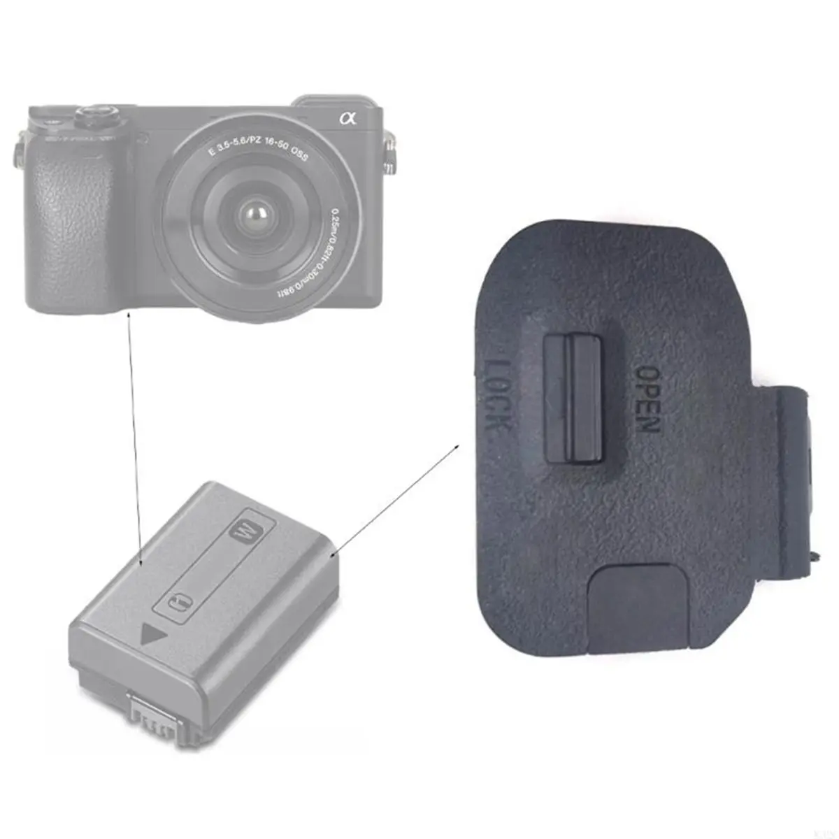 A7ii A7Rii A7Sii Battery Door Cover Lid Cap ILCE-7M2 Pack Cover Plastic