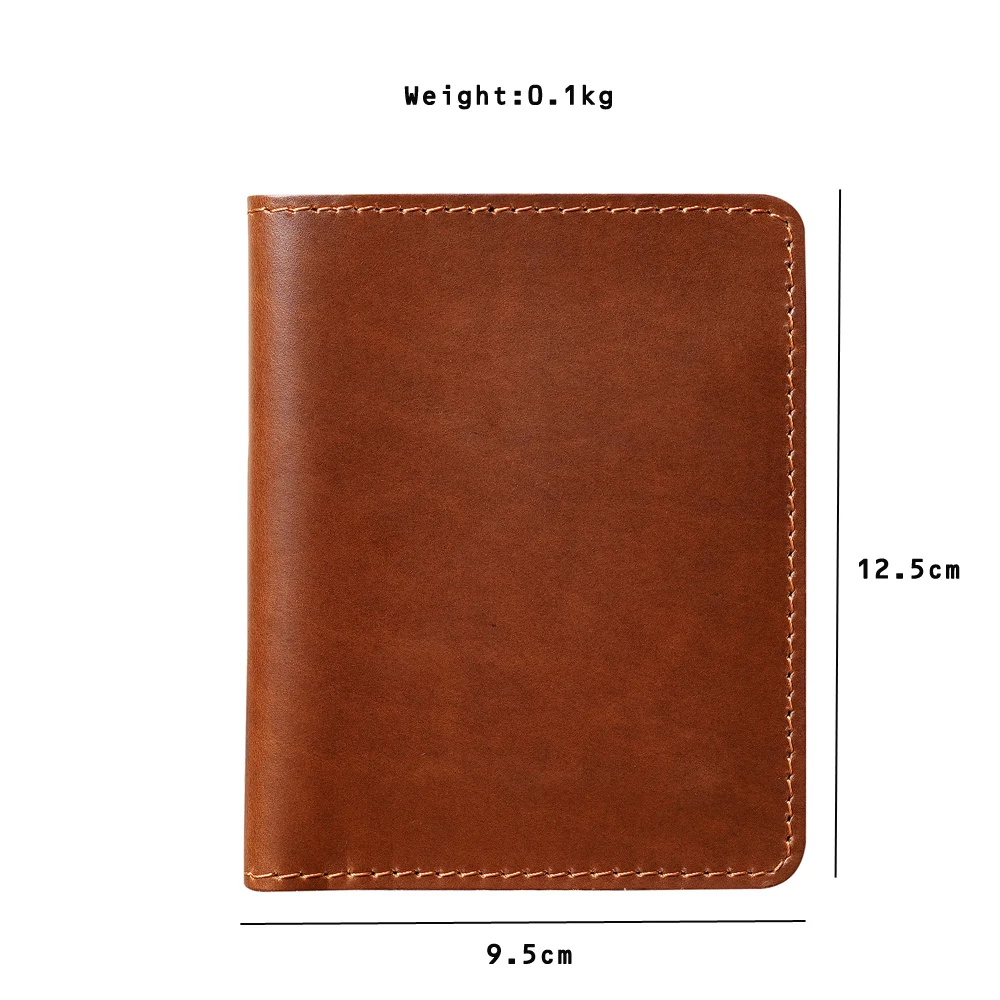 Genuine Leather Credit Card Holder Men Fashion Vintage Small Wallet Money Bag ID Card Case Mini Purse Short Wallet For Male