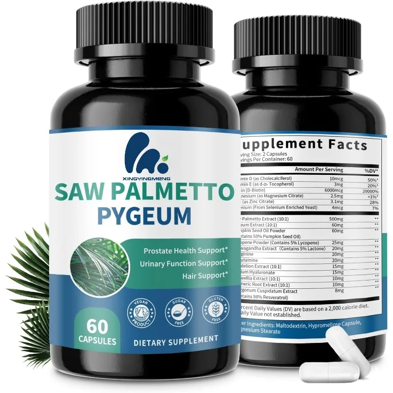 

Saw Palmetto 500mg Pumpkin Seed Oil Prostate, Urology, And Hair Supplement Herbal Mixture Formula Capsules