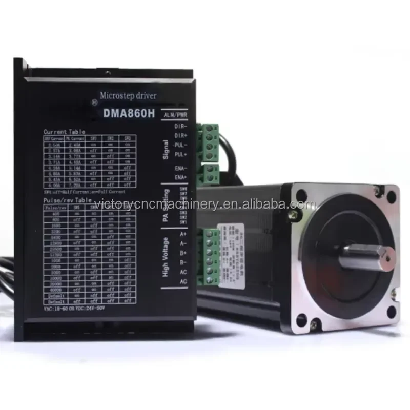 2-Phase 8.5N.m 86BYG250D NEMA 34 Stepper Motor Closed Loop Stepper Motor DMA860H Stepper Motor Controller Driver