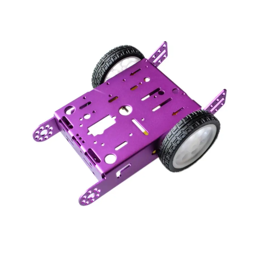 Imagem -02 - Alumínio Inteligente do Carro Kit Chassis Novos Brinquedos de Educação Faça Você Mesmo Mbot Carro Liga Chassis 2wd Robô Inteligente 2wd