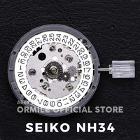 NH34 NH34A 4R34 GMT Automatic Movement SKX Mods 4 Hands GMT Function TMI with 24 Hour Hands
