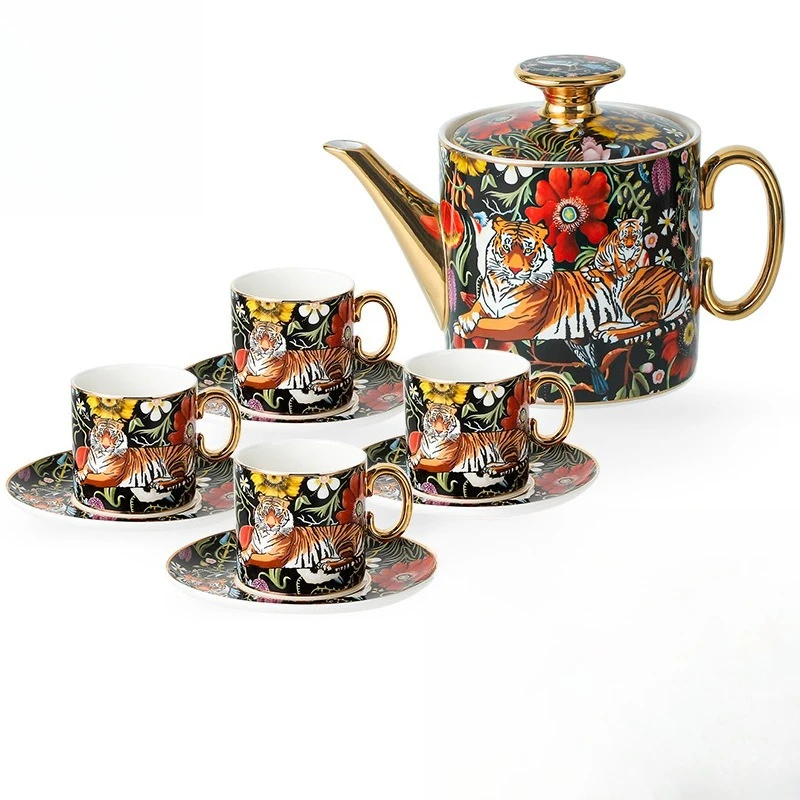 

Heart has cute tiger light luxury high-end afternoon tea set gift box home engagement gift wedding gift