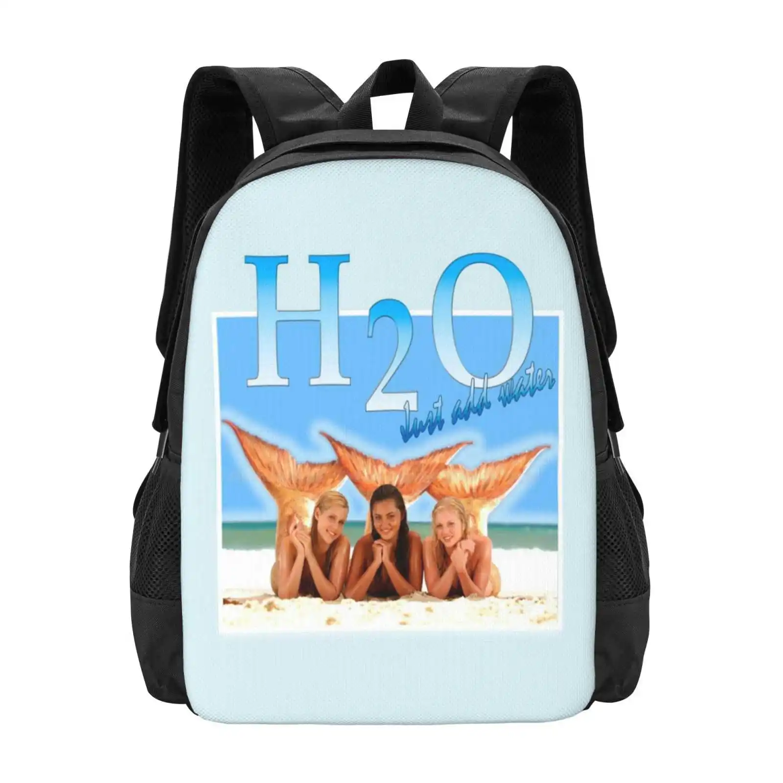 Mochila Estudante Universitário Adolescente H2O, Sacos de Design Padrão, Basta Adicionar Água, Sirene, Indiana, Evans, Cariba, Coração, Telefone, Tonkin, Mako, H20