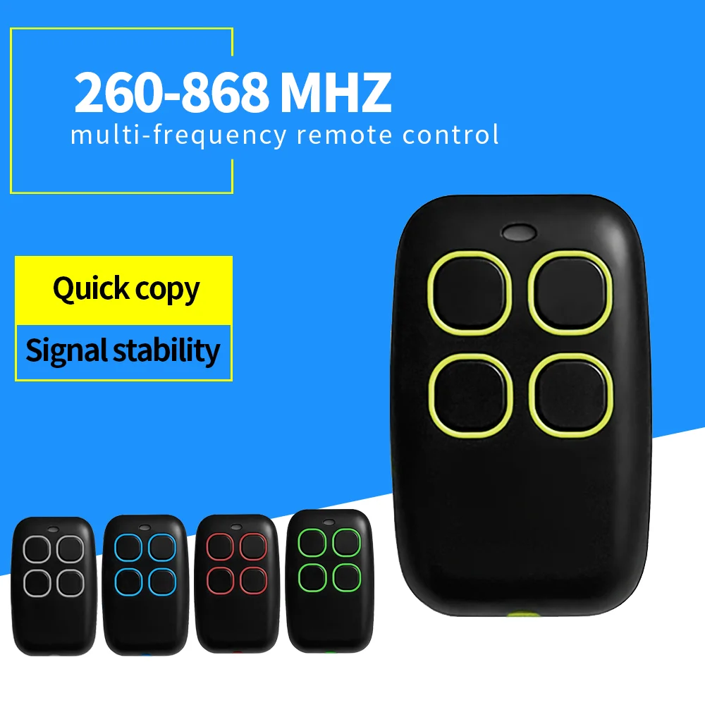 

Garage Door Remote Control Duplicator 286MHz-868MHz Multi-Frequency Code Grabber Clone Gate Key Fob Command Hand Transmitter