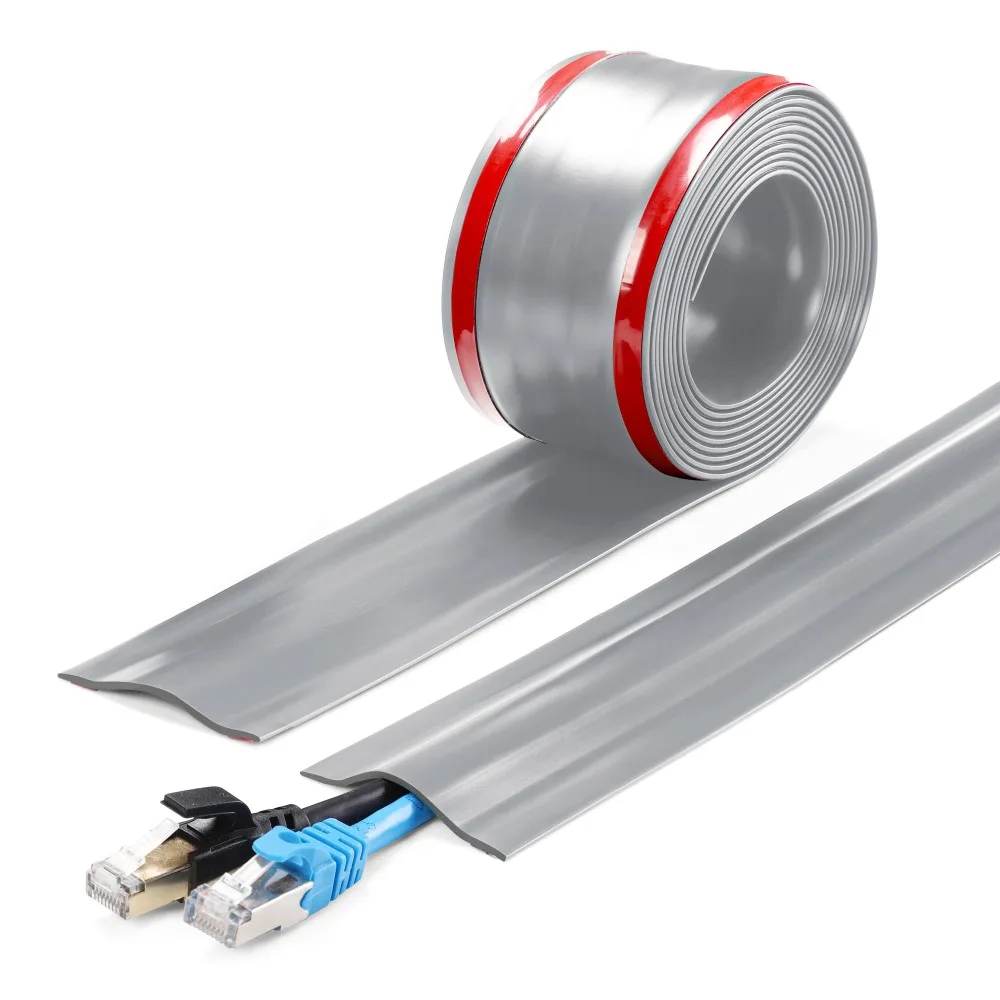 High Quality Soft Cord Cover PVC Flexible Floor Cable Cover Durable Cable Management Cord Hider Home