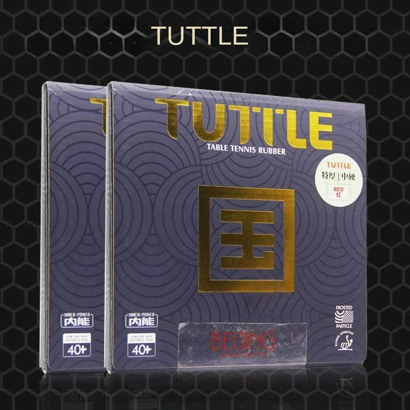 Original TUTTLE National Table Tennis Rubber Extra Sticky Ping Pong Rubber Sheet ITTF Sponge with Box