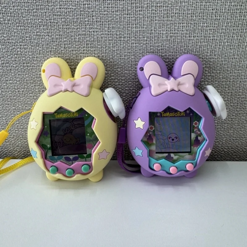 Cute Star Rabbit Silicone Protective Case For Tamagotchi Paradise Virtual Pet Machine With Decor Rotary Knob Cap Accessory Gift