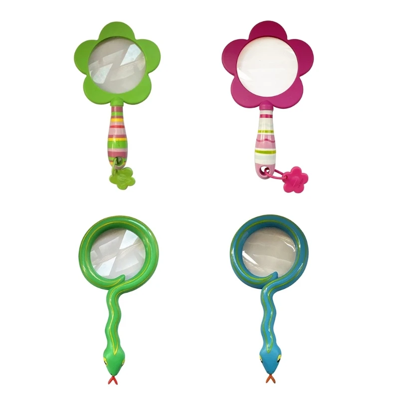 Cartoon Flower Glass Outdoor Exploration Learning Magnifier