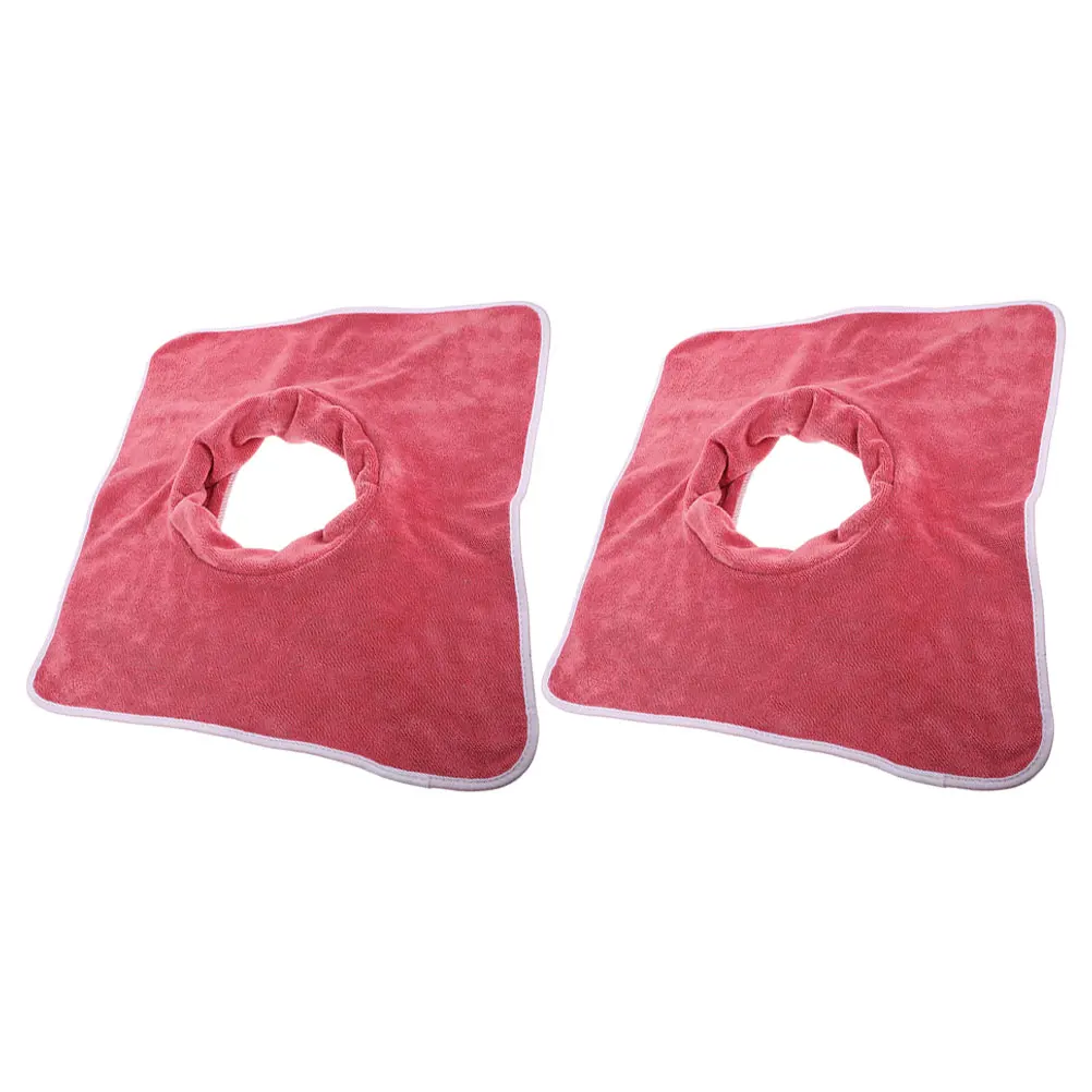 

2Pcs Foot Bath Massage Sheet Spa Beauty Salon Cloth Pillow Covers Hole Towel Massage Bed Accessories Microfiber Material