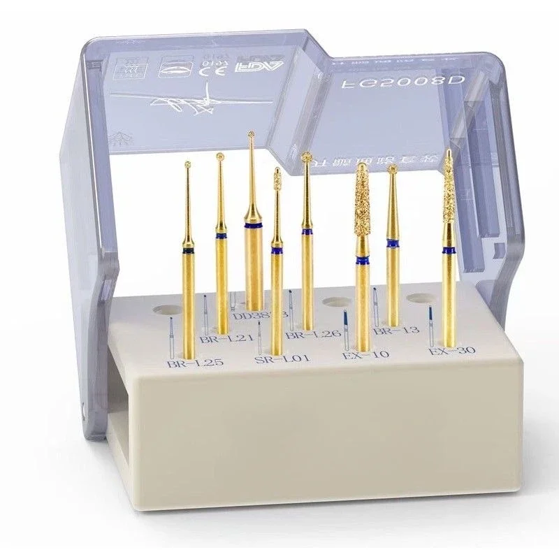 Dental Pulpotomy Grinding Head Open Pulp Cavity Bur Kit Needle Extended Handle Ball Drill Pulp Cavity Repair High Speed Handle