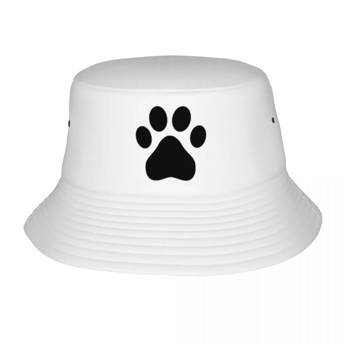 

Custom Cool Dog Paw Pattern Beach Bucket Hat Women Men Unisex Pet Lover Summer Fisherman Cap
