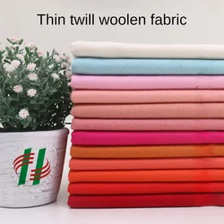 Plain Twill Pattern Woolen Fabric Autumn By The Meter for Dresses Clothing Sewing High Quality Coats Textile Textured Breathable