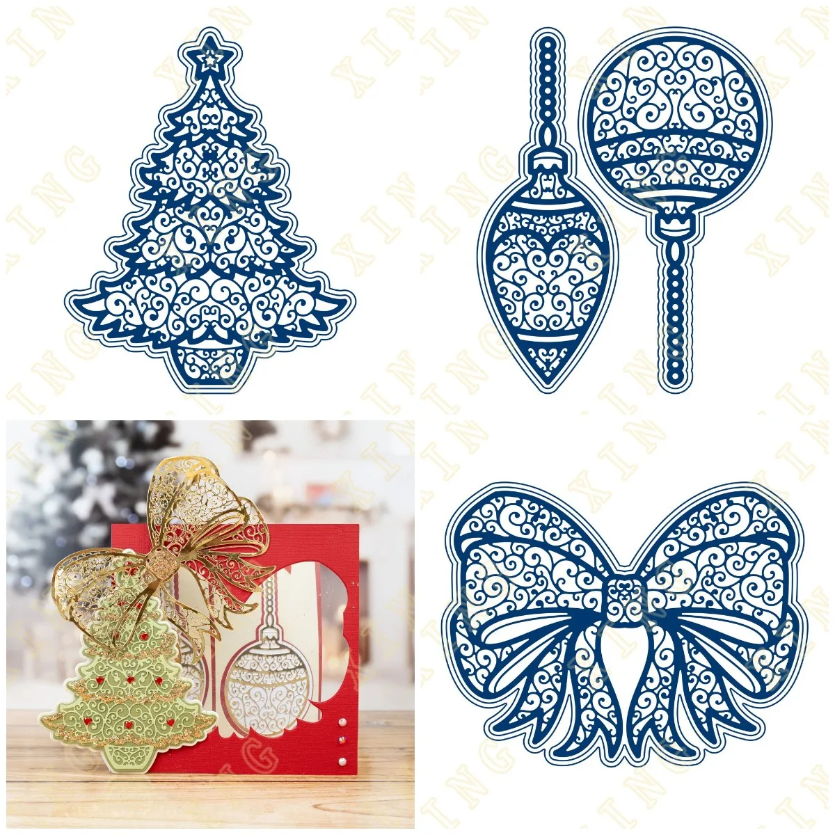 

Hot Selling New Christmas Trinkets Centrepiece Metal Cutting Dies for DIY Craft Making Greeting Card Scrapbooking Decoration