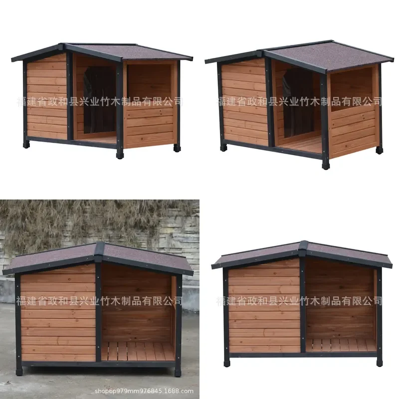 Waterproof Outdoor Dog House Large All Season Pet Kennel Cage Customizable Shelter for Yard Garden