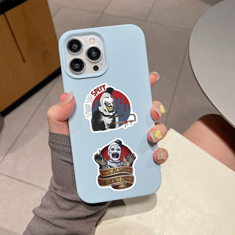 55PCS Terrifier Stickers Hardcore Movie DIY Stickers Scrapbooking Phone Luggage Skateboard Waterproof Decals