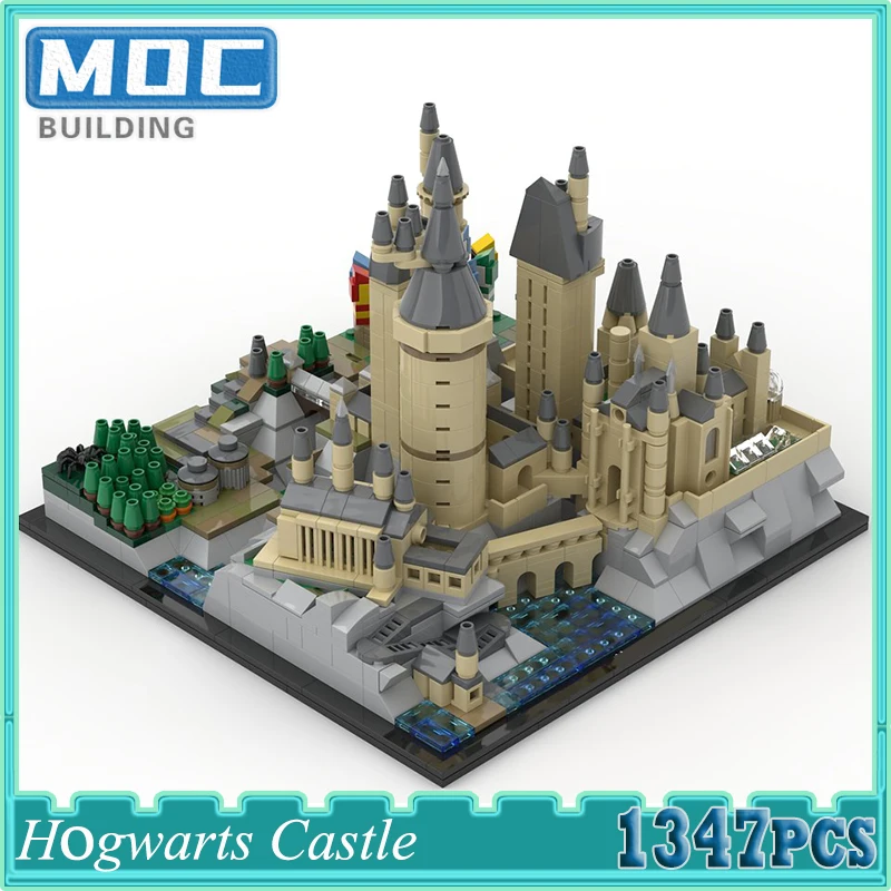 Star Movie Classic Medieval Castle Architecture Magic School Street View Model Building Blocks DIY Assembl Bricks Gifts