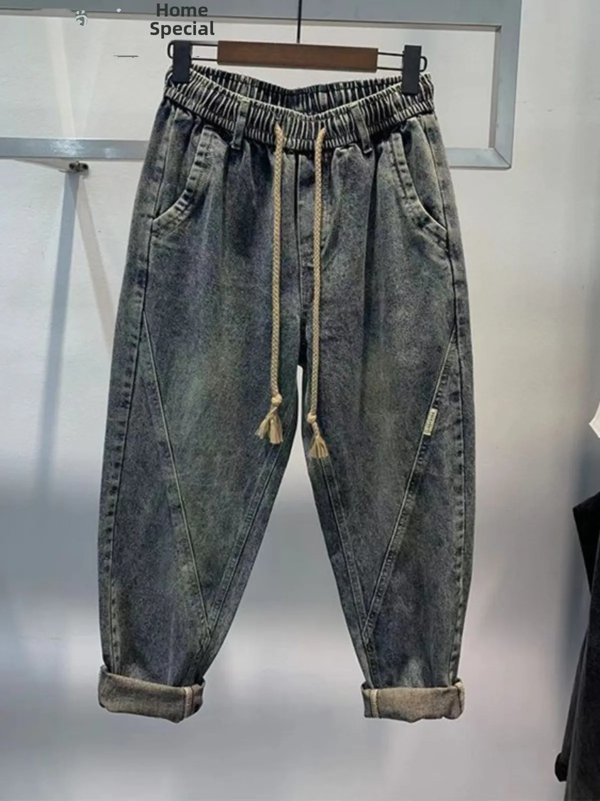 

Loose Fit Vintage Waed Denim Jeans Men's American Sle Harlan Pants plus Size 300 Pou Spring Summer Hong Kong Sle