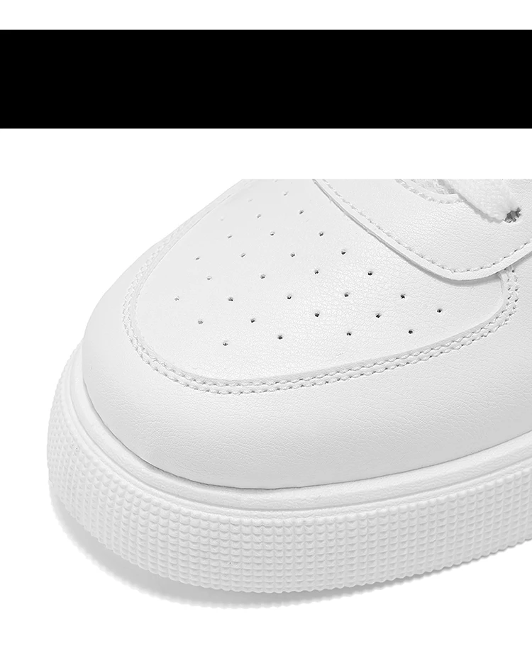 Herren Casual Skate-Schuhe Schwarz-Weiß Farbblock Atmungsaktive Niedrige Plateau-Sneaker – Detail 2