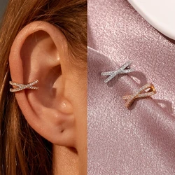 1PC Punk Metal Zircon Ear Cuff Ear Clip for Women No Pierced C Shape Geometric Small Ear Cuff Ear Wrap Ear Cuff Clips Jewelry