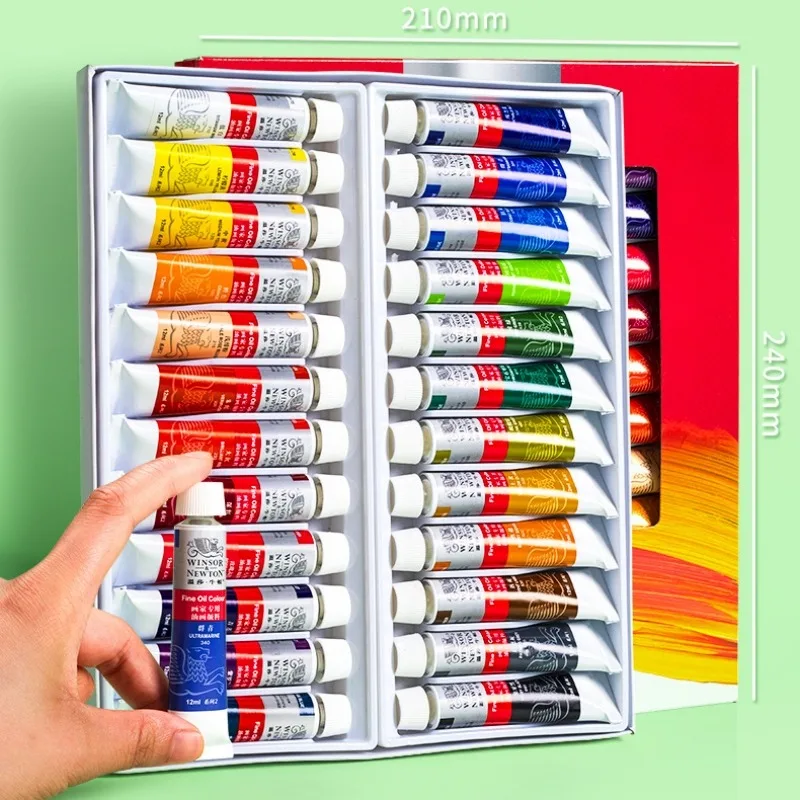 

Winsor & Newton 12/18/24 PCS Oil Painting Pigment Set 45ml/Tube Color Acrylic Paints Art Drawing Supplies for Artists Students