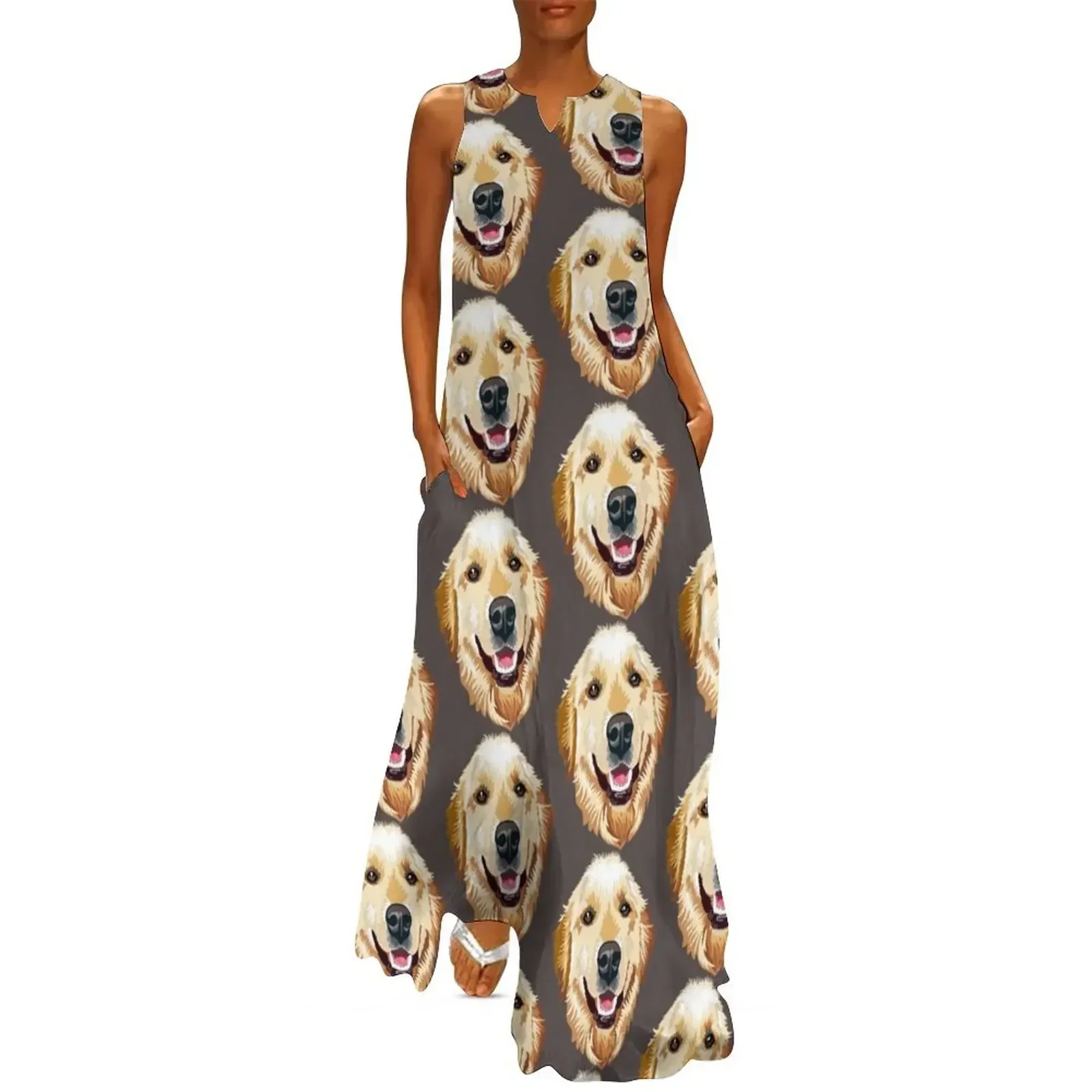 

Roy the Golden Retriever Long Dress bandage dress women's fashion dresses Dress for pregnant women
