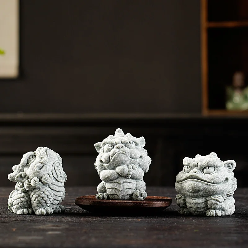 

Creative Seven-Star Lianzhu Xiaoxiao Lucky Tea Ornaments Tea Pet Ornaments Cute Xiaoxiao Golden Toad Fish Tank Landscape Table D