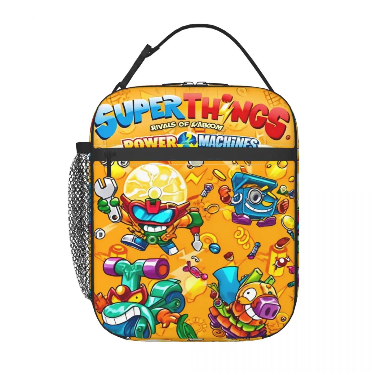 

SuperThings изолированные сумки для обеда с героями мультфильмов, сумка-холодильник, многоразовая сумка-тоут Super Zings для детского сада, ланч-бокс для мужчин и женщин, пляжный пикник