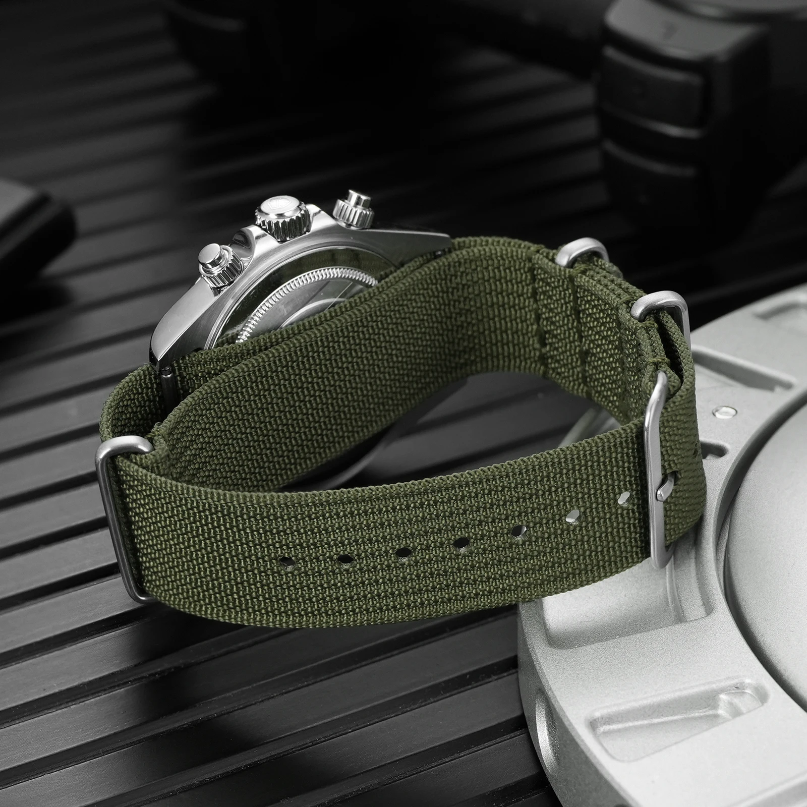 Bracelet de montre militaire en Nylon balistique avec boucle à ardillon unique 18mm 19mm 20mm 22mm bracelets de montre en Nylon de qualité supérieure pour hommes femmes cadeaux
