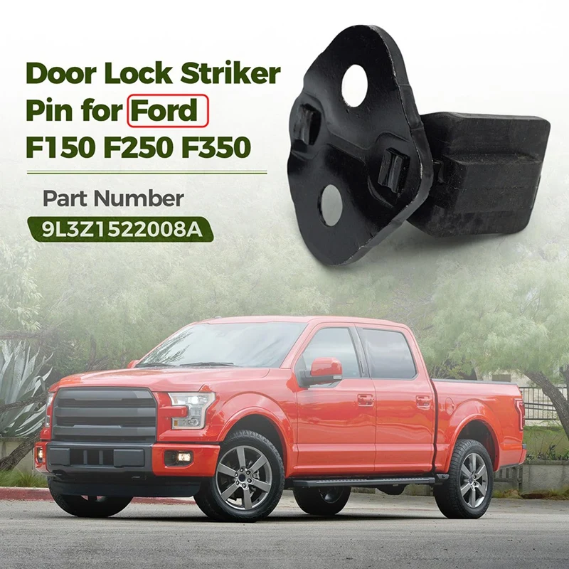 NCSMT 2PCS Door Lock Striker Pin for Ford F150 F250 F350 1999-2016 Door Latch Mechanism 9L3Z-1522008-A 9L3Z1522008A