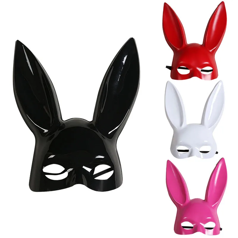 Sexy Bunny Ears Mask Halloween Masquerade Mask Night Club Party Face Decoration Costume Cosplay Anime Woman Props Accessories