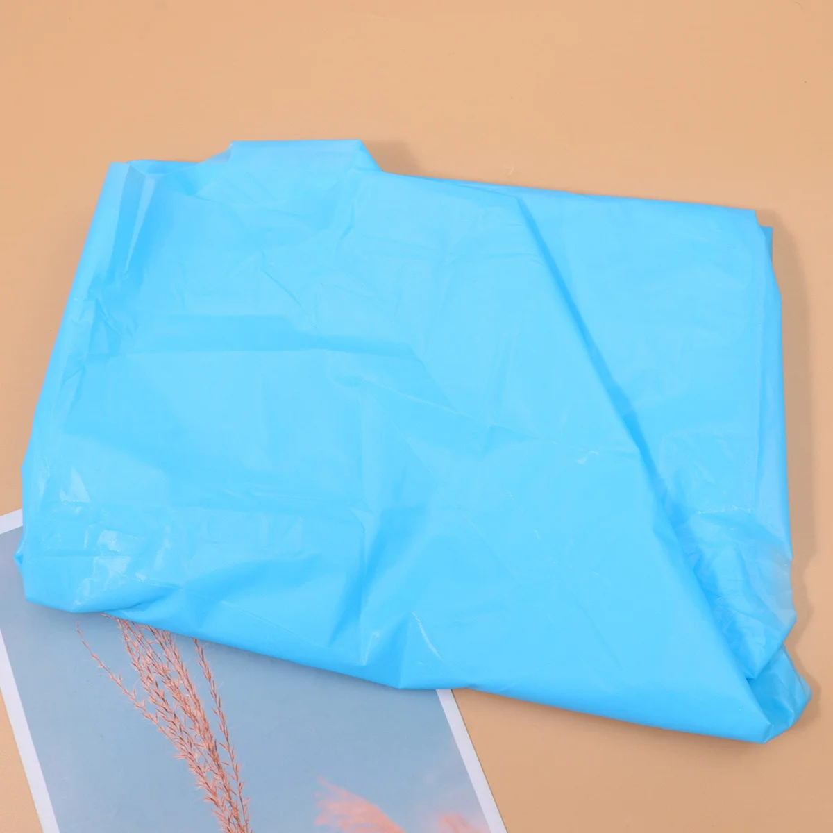 Abrigo de plástico duradero, capa impermeable para peluqueros, tamaño Xl, para salones de belleza, abrigo de plástico azul, 3 uds.