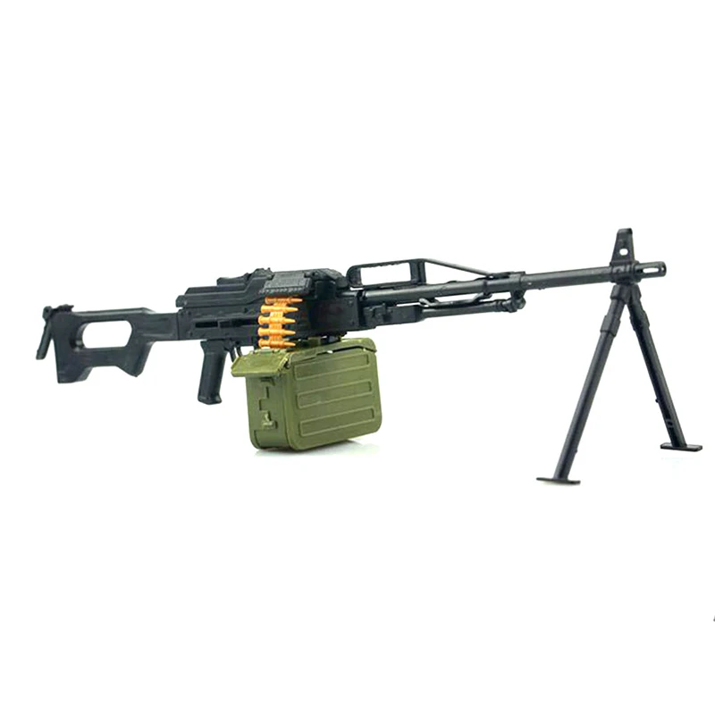 1/6 Scale Military Weapons Russian Army PKP Machine Gun AK47 Assemble Model Soldier SWAT Action Figure Accessory Model Toys Gift