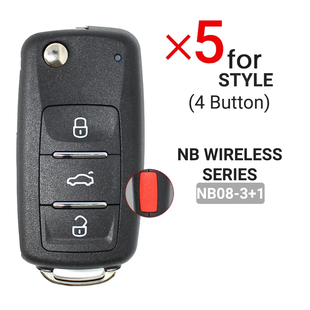 5Pcs/Lot KEYDIY NB08-3+1 Universal 4 Button Remote Control Car Key for KD900/-X2 MINI/ -MAX for