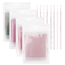 100/200/300pcs Crystal Spoolie for  Eyelash Mascara Wands Disposable Makeup Brushes CyMicro brushes Eyelash Extension