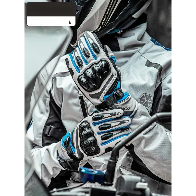 Cycling Gloves Autumn and Winter Warm Drop-Resistant Windproof Water-Proof Machine Car Knight Men's Full Finger Racing