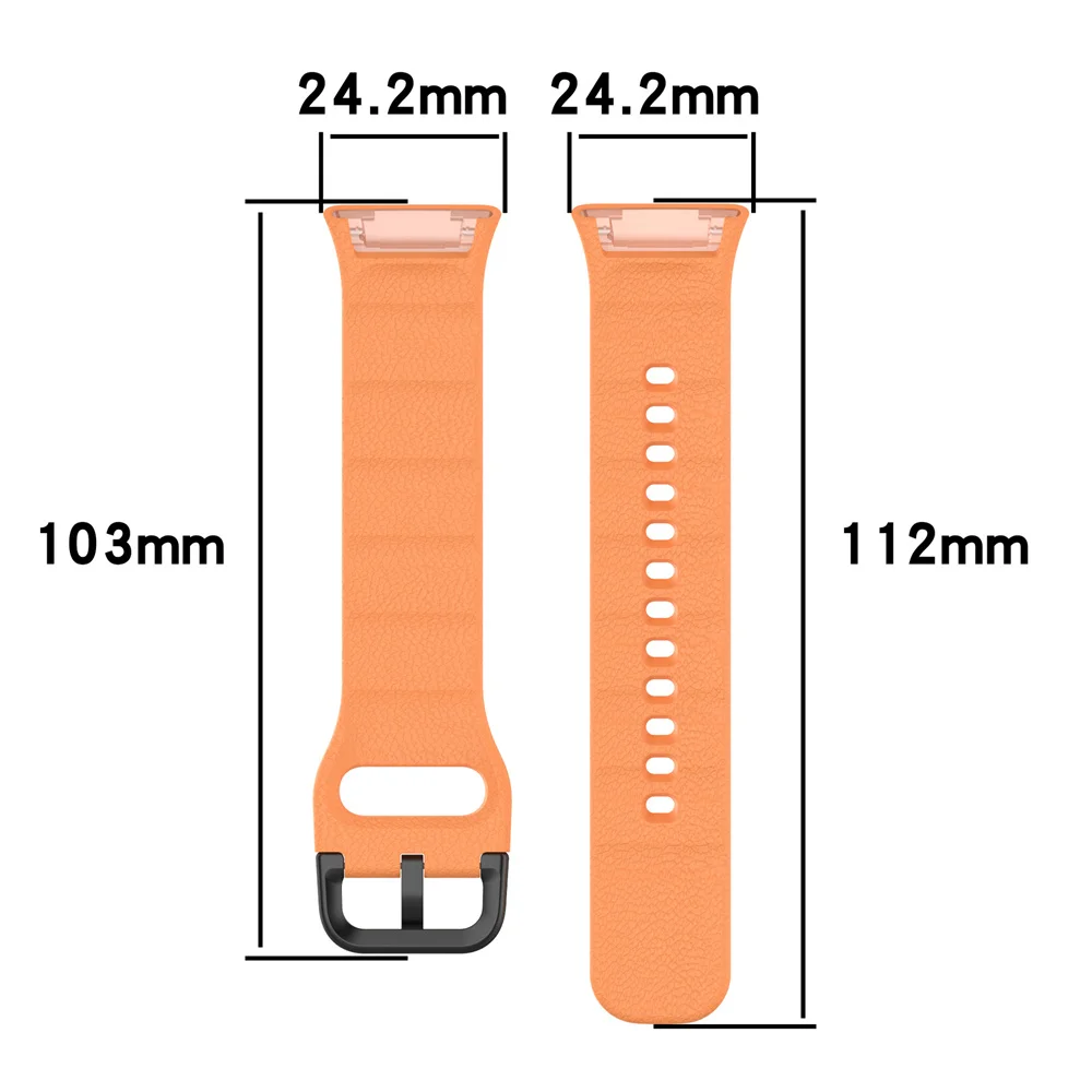 For OPPO Watch Free Strap High Quality Silicone Adjustable Watchband Single Color With Black Buckle Wristband Replacement