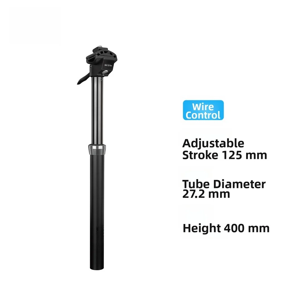 Adjustable Hydraulic Dropper Seat Post 125mm Travel Manual Cable Control Aluminum Alloy 27.2 30.9 31.6mm For Mountain Road Bike
