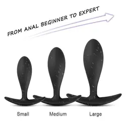 Anal Silicone Plug for Woman Female Soft Dilator Annal Butt Toys Sports Analplug Butt​plug Kit Tool Beginners Sex​ Tooys XXL Man