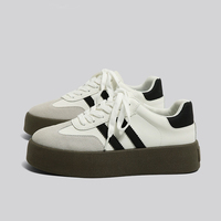 Thick-soled Canvas Shoes for Women 2024 Spring and Autumn New Niche Original Retro All-match Sneakers Hong Kong Style