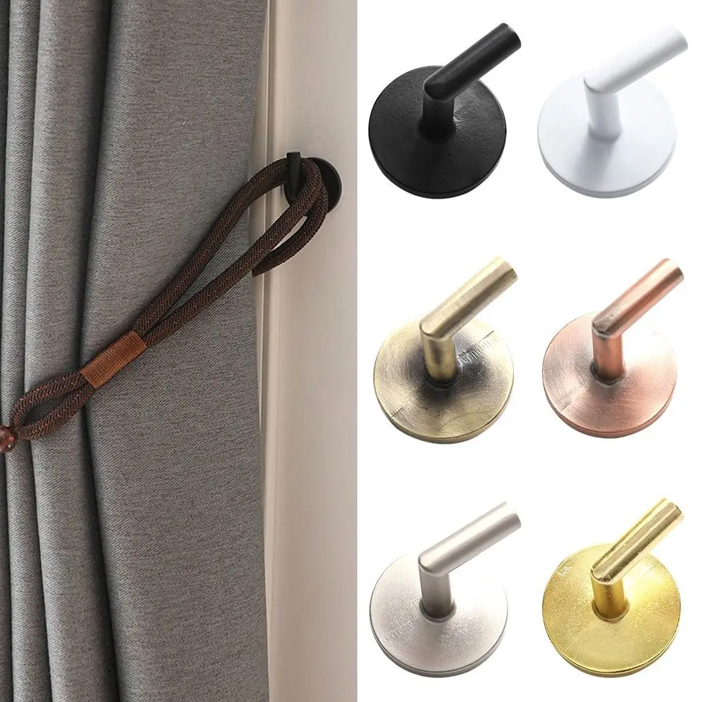 2pcs Retro Practical Hold Mounted Metal Hooks Wall Hanger Curtain Holdback Curtain Holder