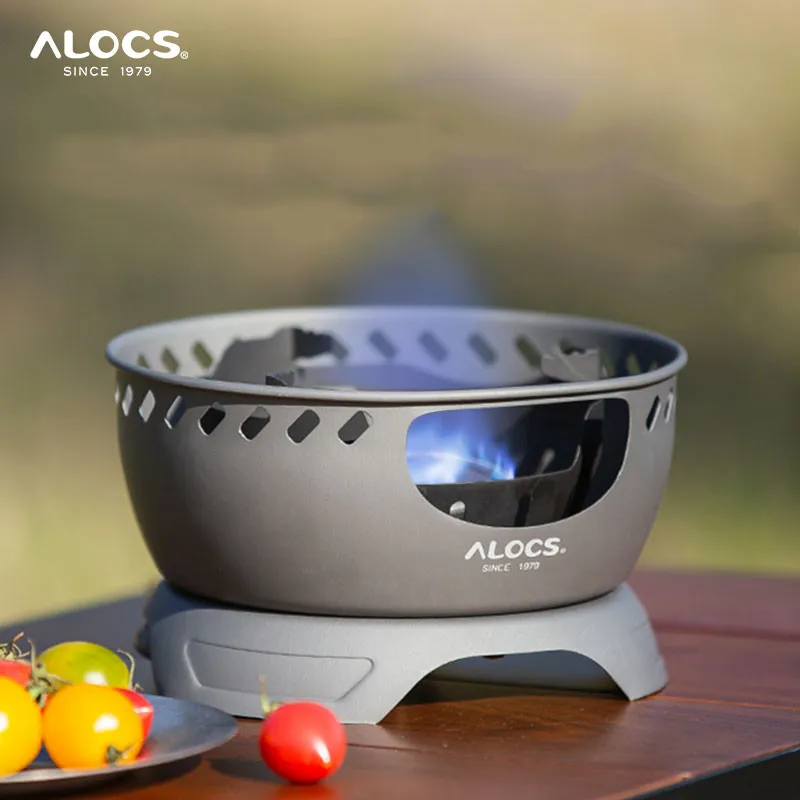 Outdoor Gas Stove ALOCS Windproof 3200W High Power Camping Picnic Cooking Card Stove Aluminium Alloy Lightweight Portable Stove